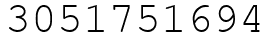 Число 3051751694.