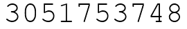 Число 3051753748.