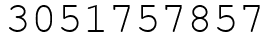 Число 3051757857.