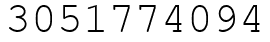 Число 3051774094.
