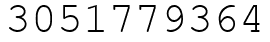 Число 3051779364.