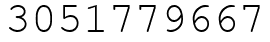 Число 3051779667.