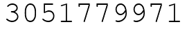 Число 3051779971.