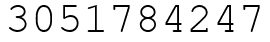 Число 3051784247.