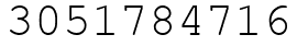 Число 3051784716.