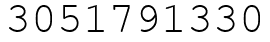 Число 3051791330.