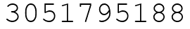 Число 3051795188.