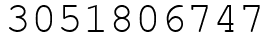 Число 3051806747.