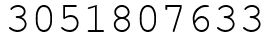 Число 3051807633.
