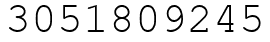 Число 3051809245.