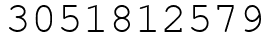 Число 3051812579.