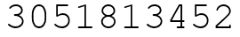 Число 3051813452.