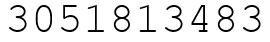 Число 3051813483.