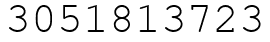 Число 3051813723.