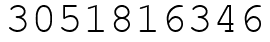 Число 3051816346.