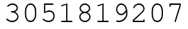 Число 3051819207.