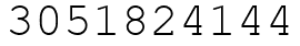 Число 3051824144.