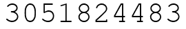 Число 3051824483.
