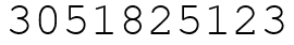 Число 3051825123.