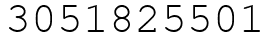 Число 3051825501.