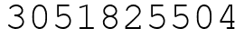 Число 3051825504.