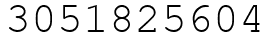 Число 3051825604.