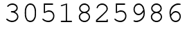 Число 3051825986.