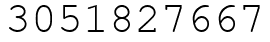 Число 3051827667.