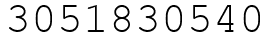 Число 3051830540.