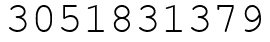 Число 3051831379.