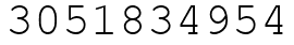 Число 3051834954.