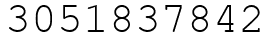 Число 3051837842.