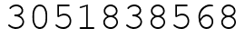 Число 3051838568.