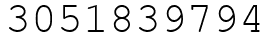 Число 3051839794.