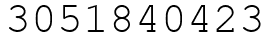 Число 3051840423.