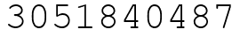 Число 3051840487.