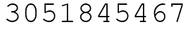 Число 3051845467.