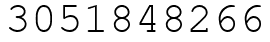 Число 3051848266.