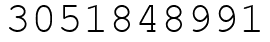 Число 3051848991.