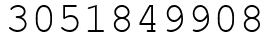 Число 3051849908.