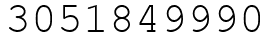 Число 3051849990.