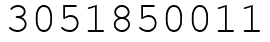 Число 3051850011.