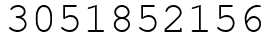 Число 3051852156.