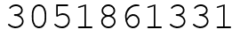 Число 3051861331.