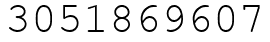 Число 3051869607.