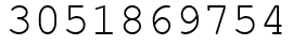 Число 3051869754.