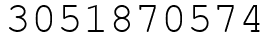 Число 3051870574.