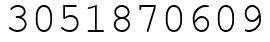 Число 3051870609.