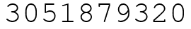 Число 3051879320.