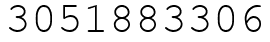 Число 3051883306.